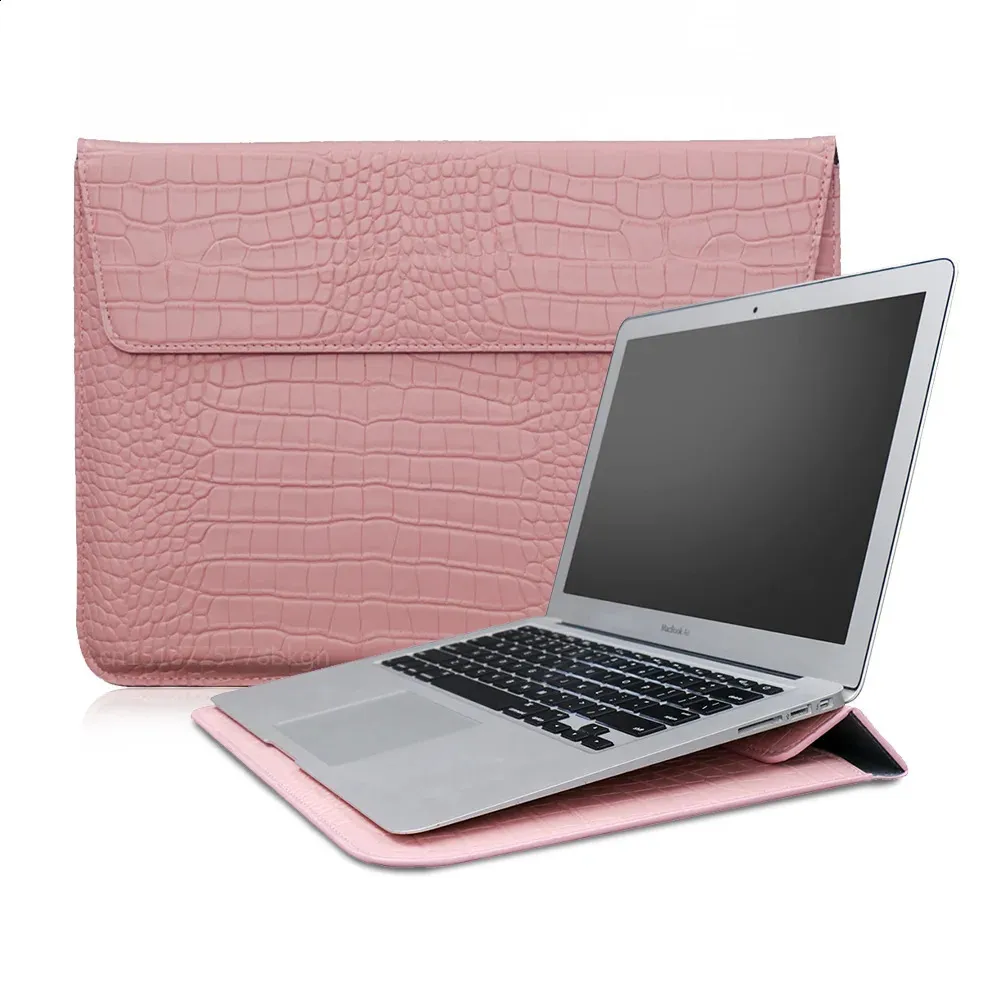 Laptop for book Air Pro 13 Case M1 M2 Notebook Stand Cover 11 14 15 15.6 inch PU Leather Sleeve Pouch Computer Tablet_voghion.com