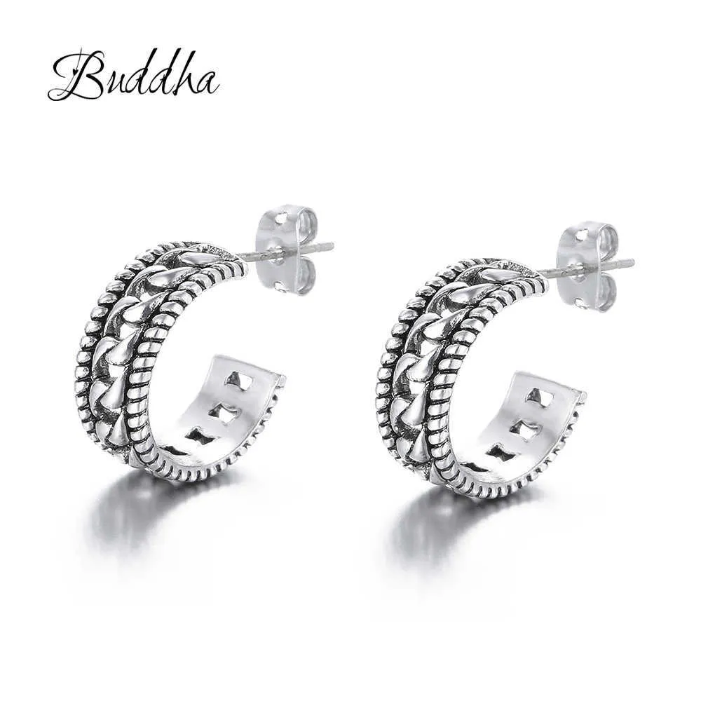 Brățară cu lanț din argint Buddha, culoare argintie, pentru bărbați, bijuterii, cadou, calitate bună, 210609_voghion.com