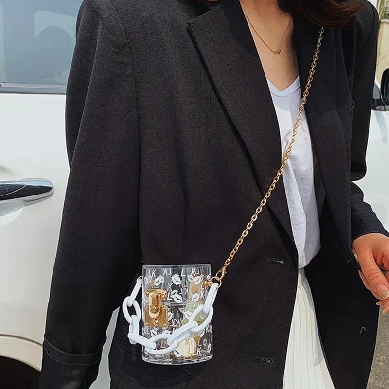 Mini Transparent Crossbody Bag With Pearl Handle Shoulder Purse_voghion.com