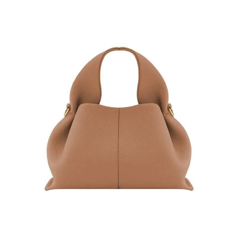 Donna-In Top Layer Kuhleder Französisch Mode Handtasche Echtes vollnarbiges Kalbsleder Schultertasche für Frauen Weiche Eleghant_voghion.com