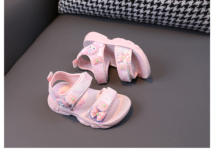Leuchtende Sandalen aus Polyurethan für Mädchen 2024 Sommer Neue Kinder Damen 1-6 Jahre 3 Strandschuhe Flut_voghion.com