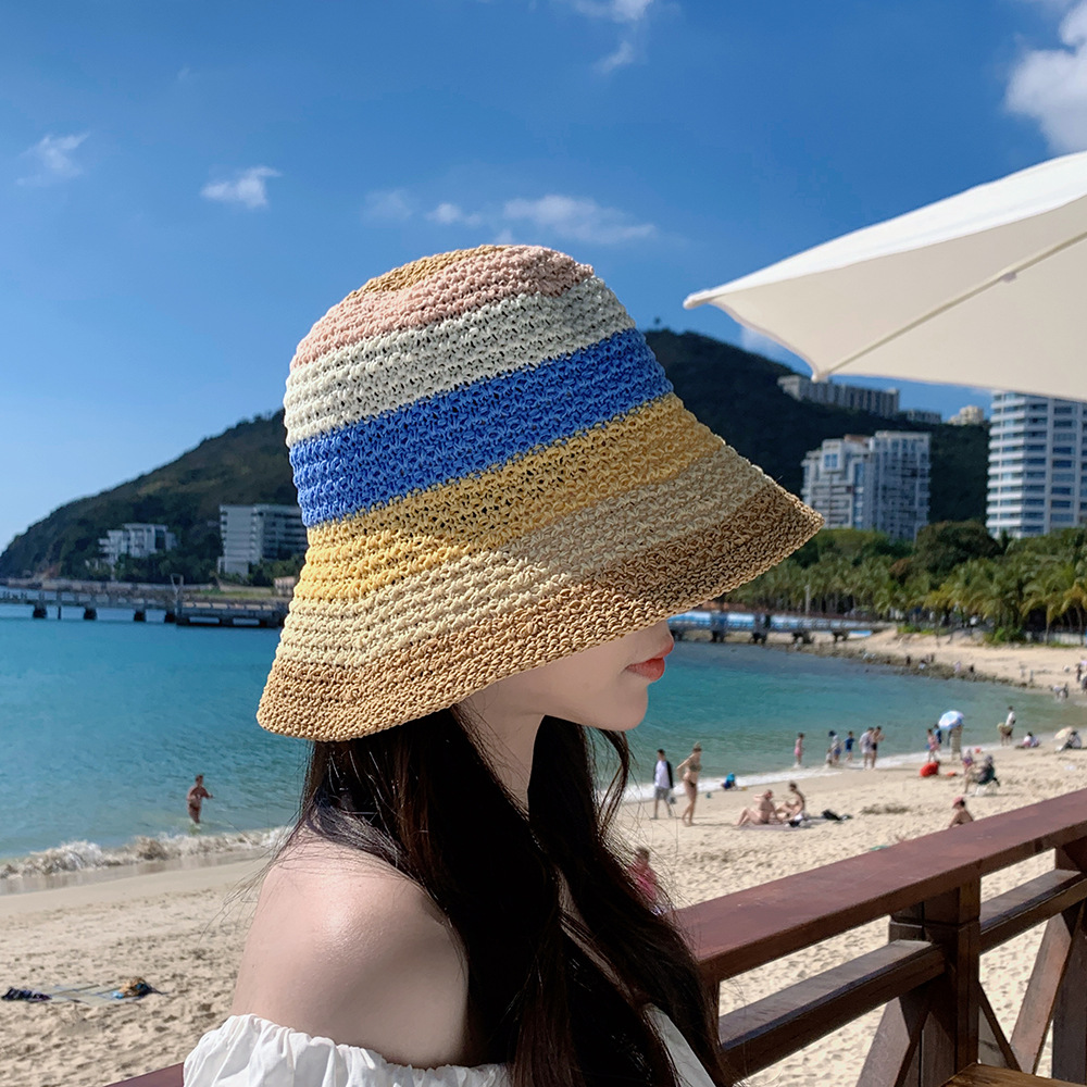 Damen Strohhut Für Den Strand Mit Sonnenschutz Für Den Sommer_voghion.com