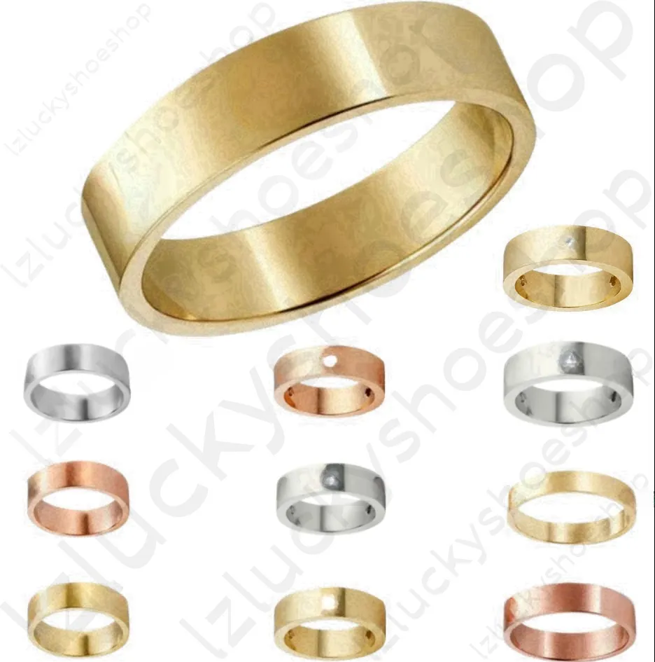 Designer Love Titanstahl Klassischer Goldring Schmuck Männer und Frauen Paare Ehering Valentinstag Geschenk Nie_voghion.com