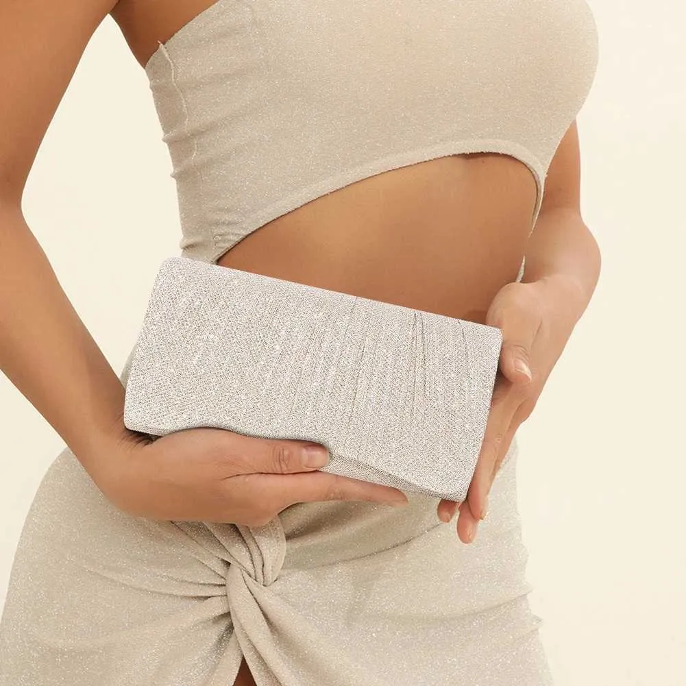 Sac à main Sparkg Clutch Sparkg épaule pendentif de mariage date sac de nuit entièrement assorti pour femmes Y241019_voghion.com
