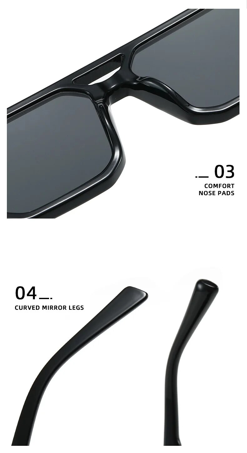 New Square Pilot Sunglasses Women Men Retro Shades Brand Female Sun Glasses Vintage Fashion Oculos De Sol Feminino UV400_voghion.com