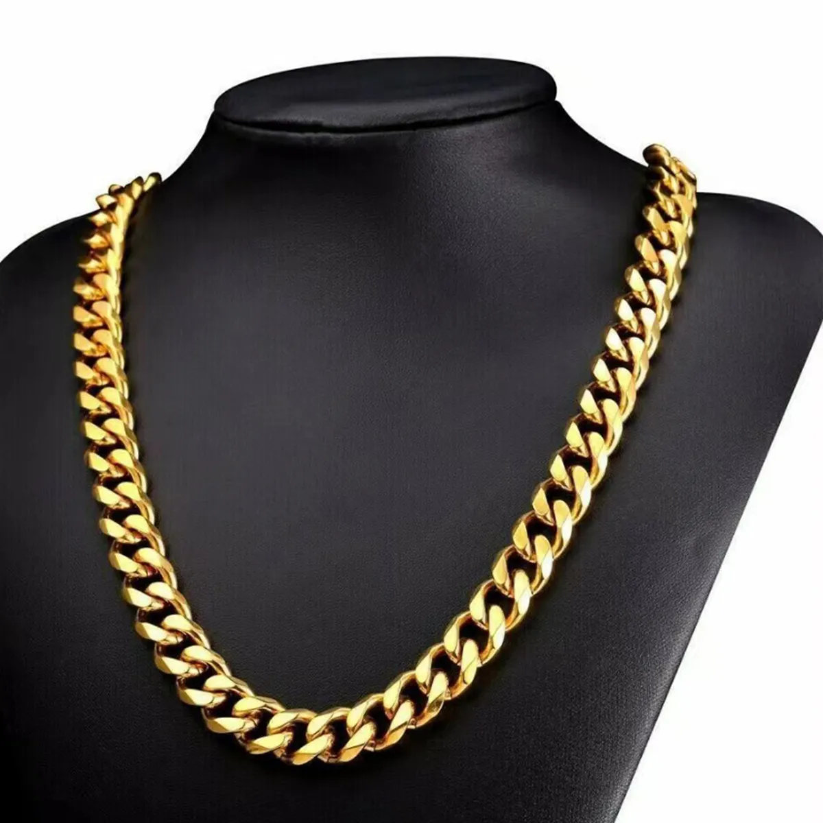 Catene Moda Europea E Americana Uomo Collana In Rame Puro Placcato Con Oro/S Argento Doppia Catena Cubana Stretta Hip-hop_voghion.com