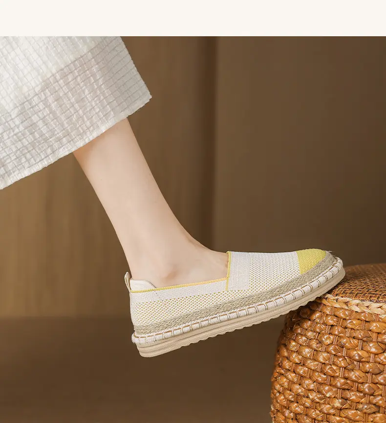 CMY Summer New Fly Woven Shoes Mesh Breathable Straw Fisherman Shoes_voghion.com