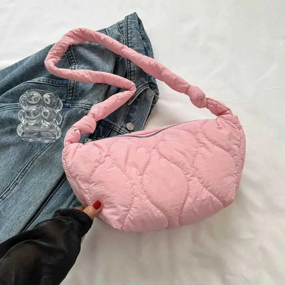 Gesteppte Umhängetasche Für Damen Große Puffy Schultertasche_voghion.com