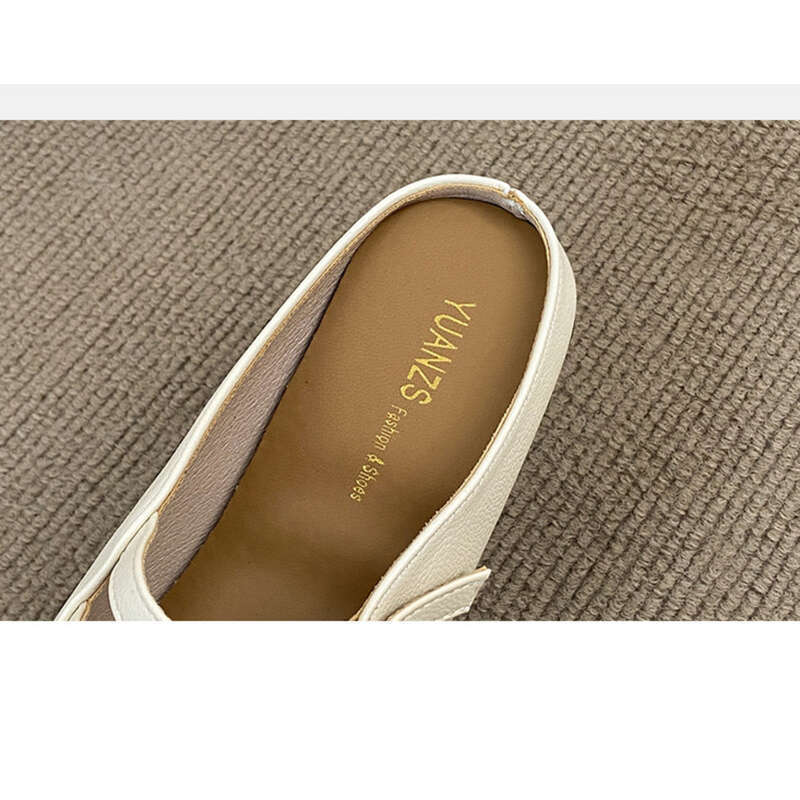 Women's Mary Jane Half Slip Flat French Fairy Style Gentle Loafers Women's_voghion.com