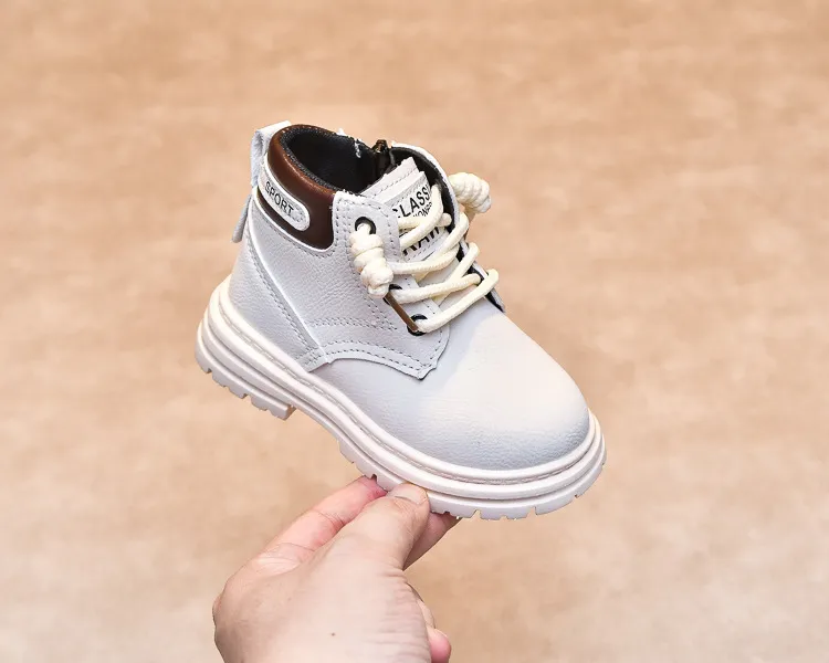 Child Shoes Short Ankle Snow Kid Boy Girl Fashion Soft PU Leather Warm Cutefeet Toddlers Children Boots Size 21 - 30_voghion.com