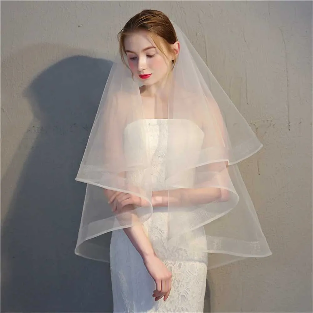 Gioielli per capelli da sposa, semplici, corti, a doppio strato, per abito da sposa, accessori di vendita calda con pettine per capelli_voghion.com