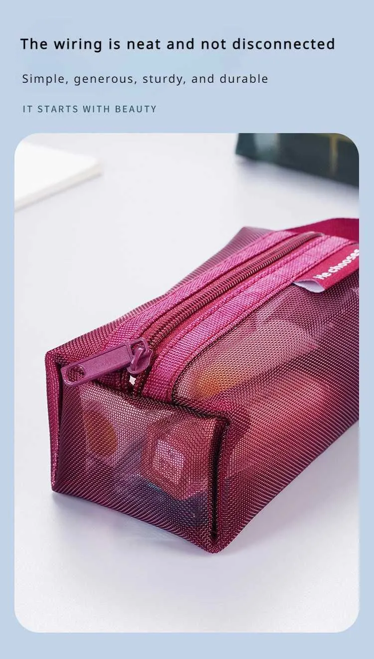 Portefeuille en nylon carré à trois volets rétro de la série noire pour pièces de monnaie, grande capacité, organisateur de clés, de rouges à lèvres, d'écouteurs, de cartes_voghion.com