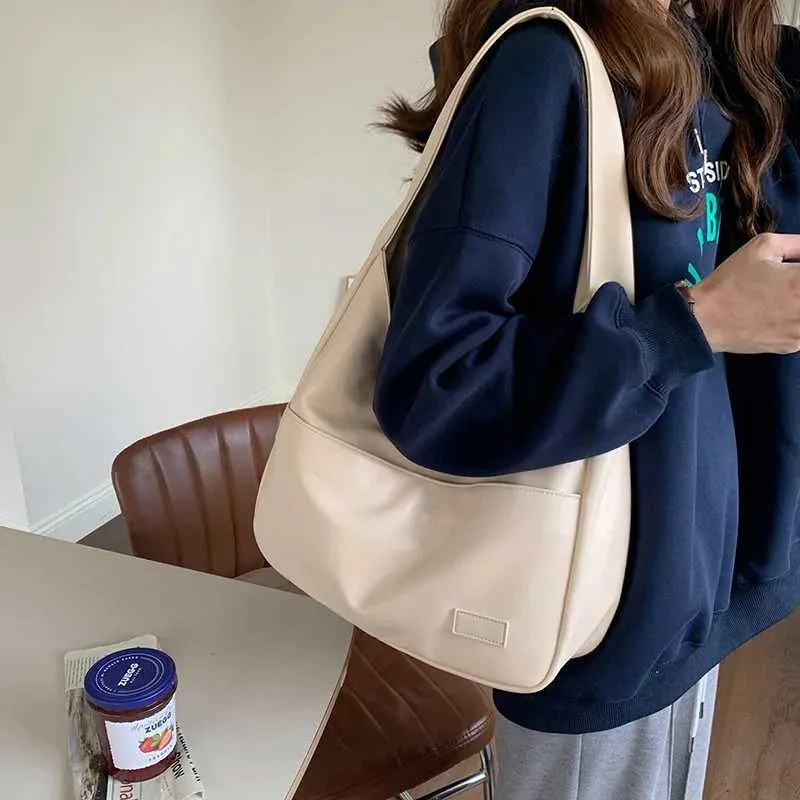 Nuova borsa a tracolla vintage Hobo Trendy da donna in PU, grande capacità, retrò, tote, morbida, da usare sotto le ascelle, per appuntamenti quotidiani_voghion.com