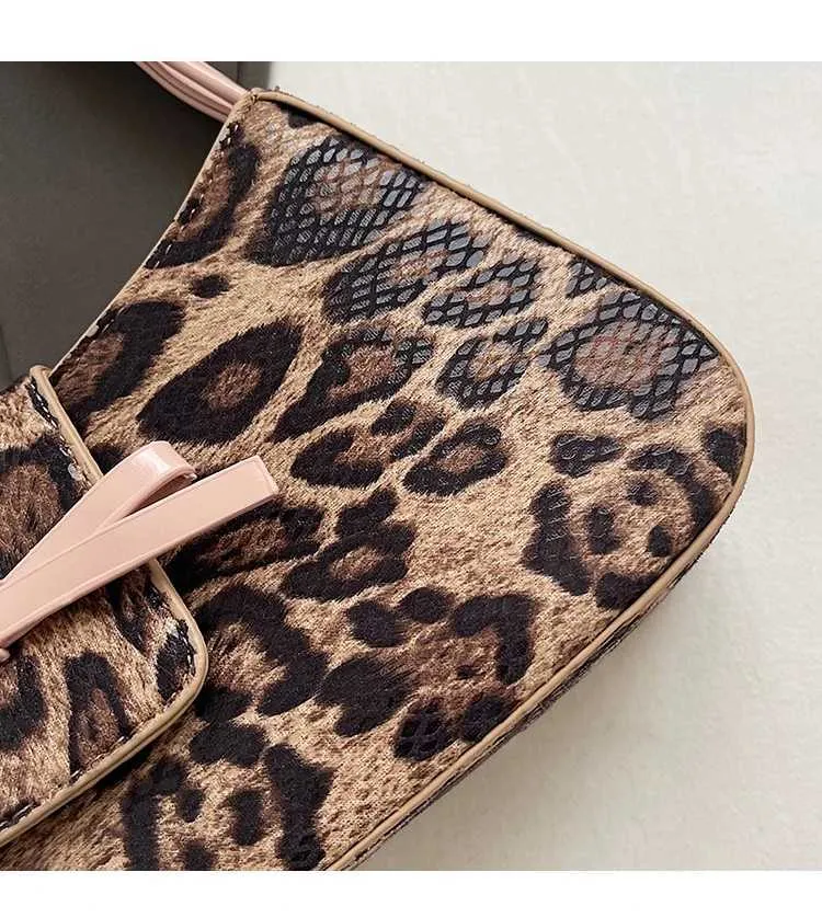 Vintage Leopard Print Shoulder Bag For Women Soft Pu Leather Handbag_voghion.com