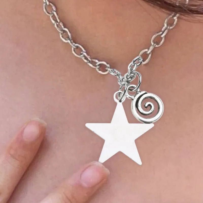 Collana con pendente stella spirale stile boemo gioielli_voghion.com