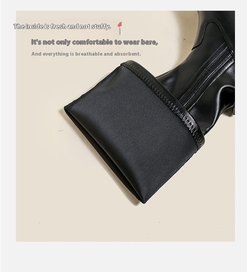 Dikke mm lang voor dames, elastische smalle grote taille hoge buis ridderlaarzen, dikke been oversized dameslaarzen_voghion.com