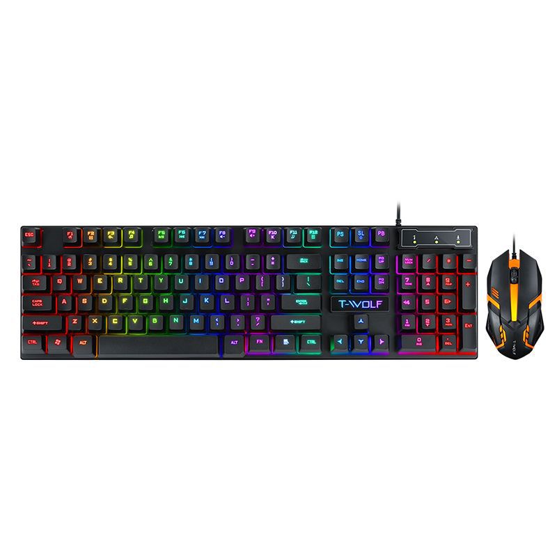 Maus & Tastaturen Gaming-Tastatur USB-Federung mechanisches Gefühl kabelgebundenes Tastatur- und Maus-Set grenzüberschreitend