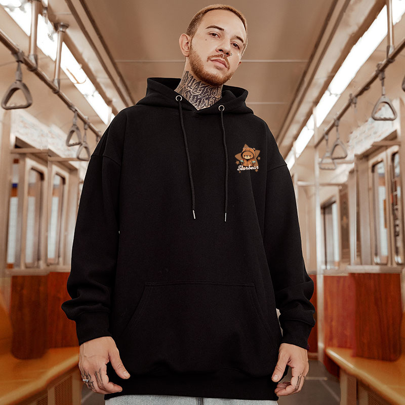 Rudens un ziemas jauns vīriešu brīvs, liels modes zīmola kapučjakas krekls ar plīša piedurknēm, lai saglabātu siltumu anime pāru mētelī_voghion.com