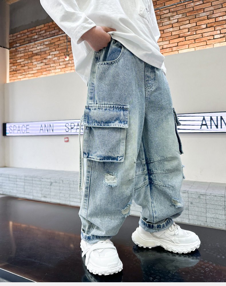 Boys' Casual Jeans For Autumn Spring Comfortable Denim Trousers_voghion.com