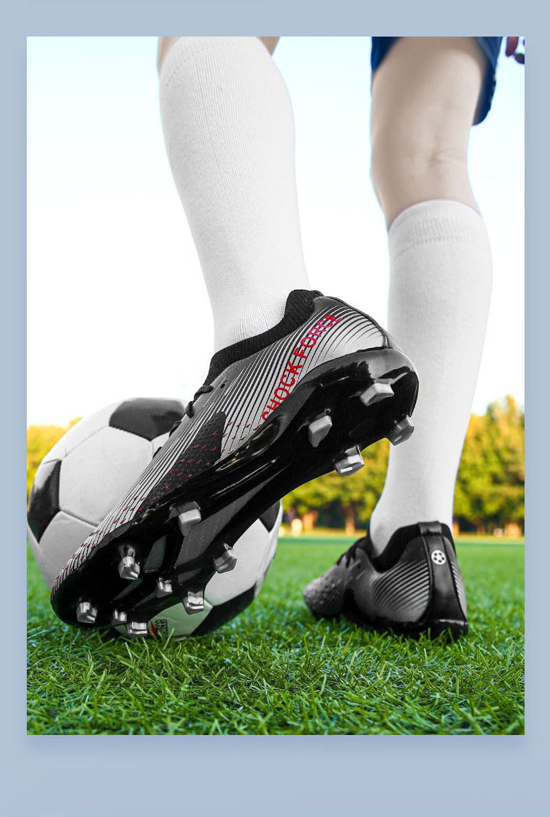 Soccer shoes Men's AG long spike broken nail student indoor artificial grass game training sneakers_voghion.com