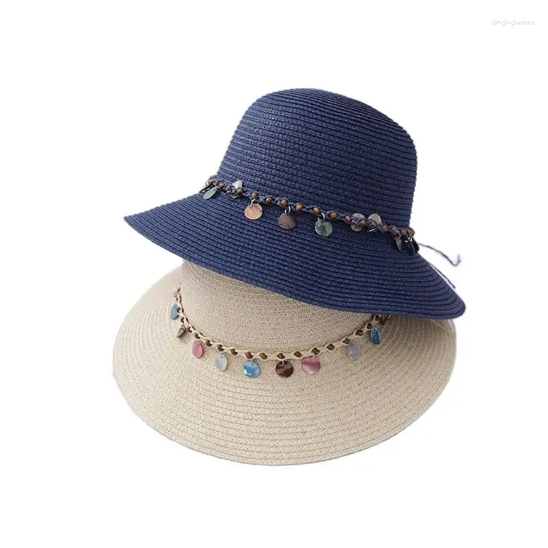 Berets Parent-child Fashionable Summer Sun Hats Ladies Women Casual Bowknot Decorations Straw Visor Cap For Holiday_voghion.com
