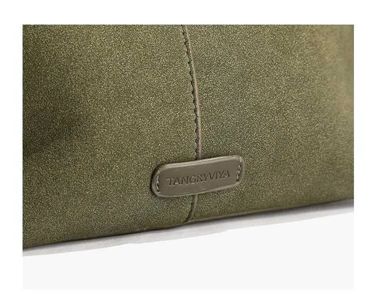 Sacs à bandoulière en cuir souple givré pour femmes élégantes et solides, grande capacité, sacs composites décontractés pour femmes C241212_voghion.com