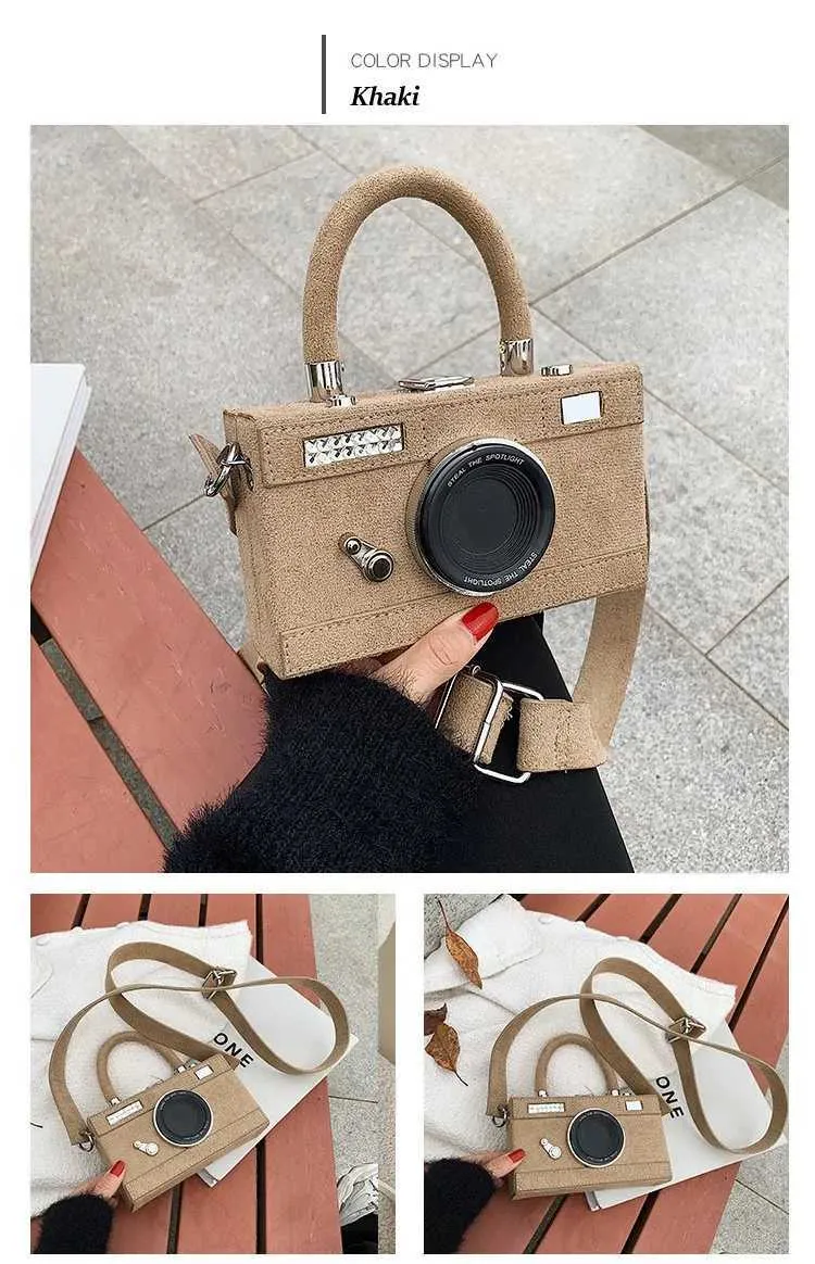 2023 Nuove donne personalizzate moda forma di macchina fotografica pochette da donna casual mini crossbody piccola borsa a tracolla borsa C241103_voghion.com