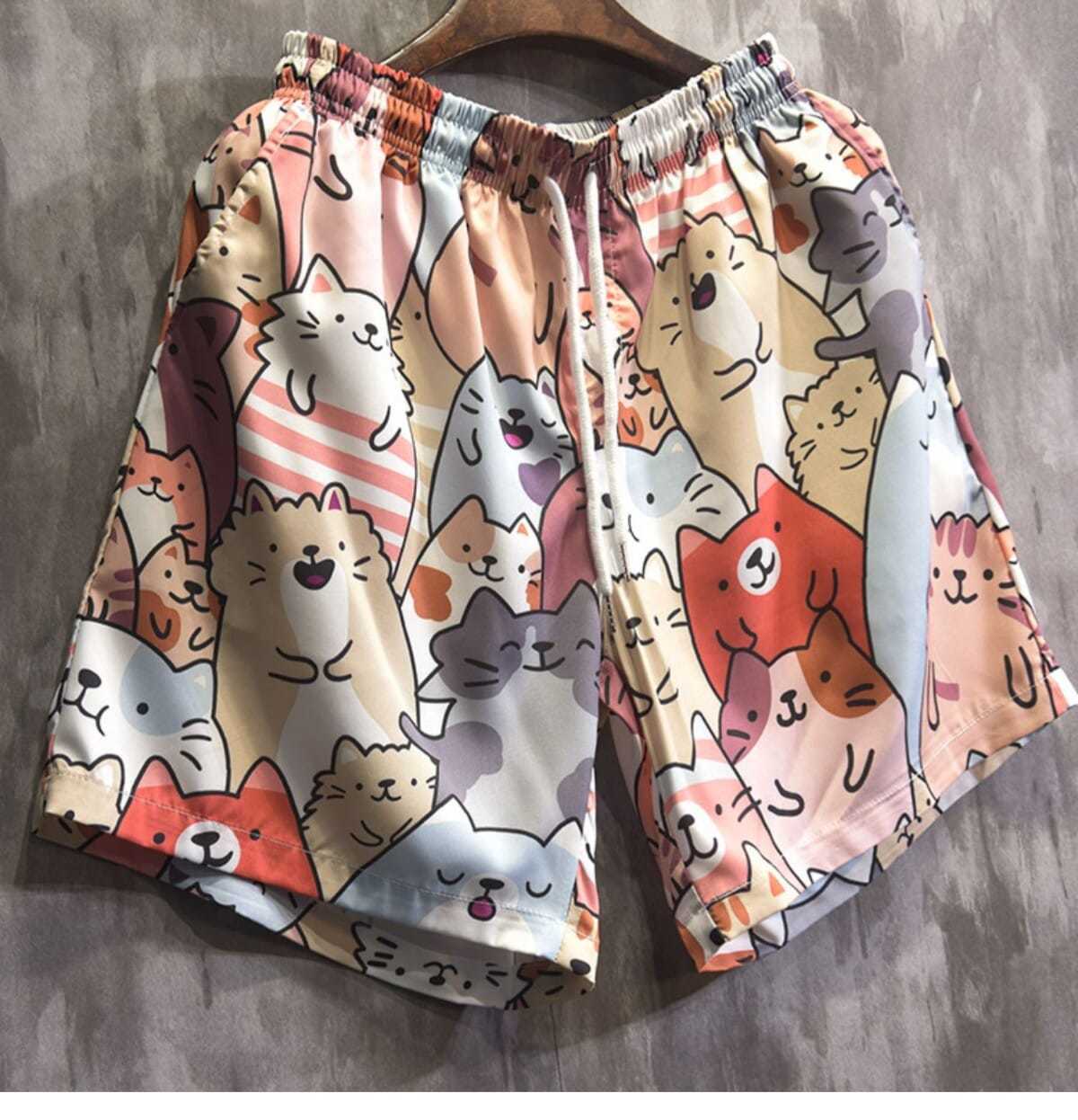 Herrenbekleidung Lässiges Hawaiihemd Shorts Sommertrend Lose Kurzarm Streetstyle Seaside Paar Strandanzug Für Männer_voghion.com