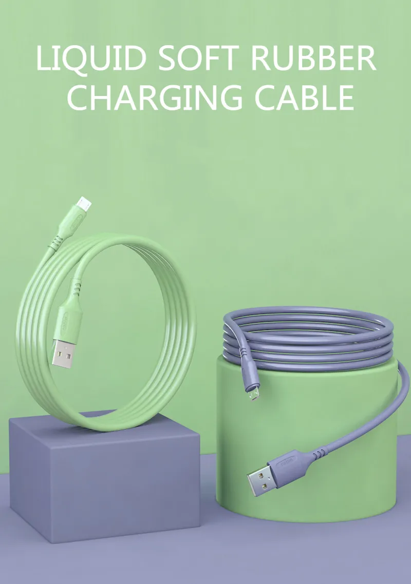 Câble de charge magnétique liquide pour téléphone portable Android Type-C, charge rapide, câble micro USB Type-C_voghion.com