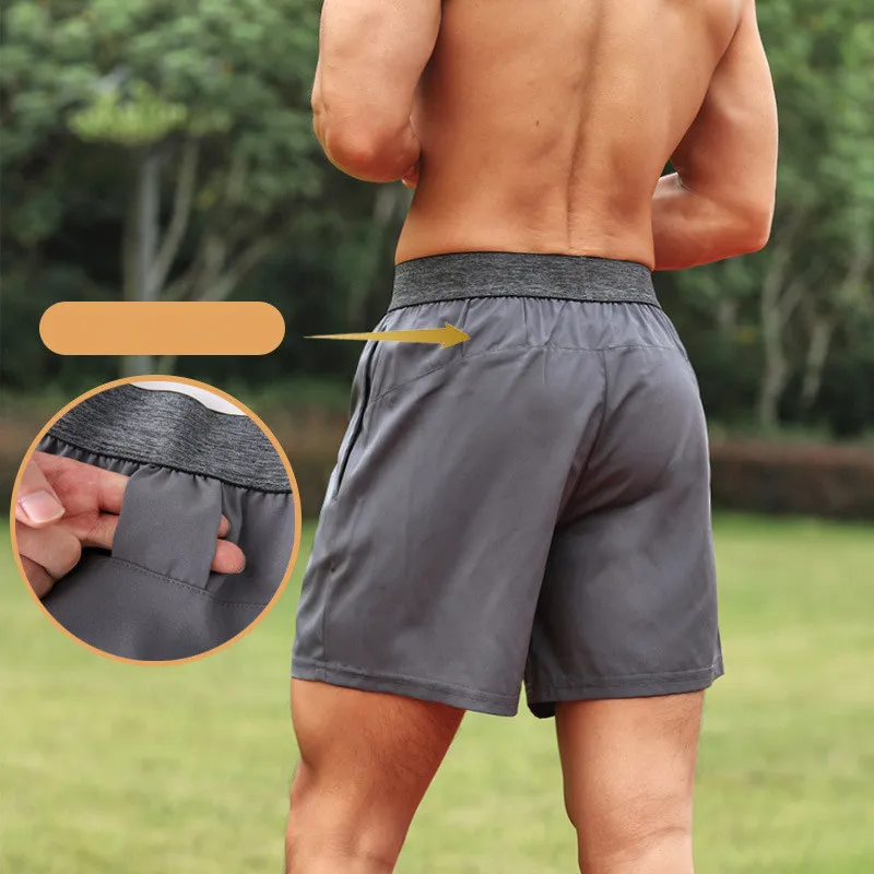 Men's Shorts Yoga Outfit Men Short Pants Running Sport Basketball Breathable Trainer Trousers Adult Sportswear Gym_voghion.com