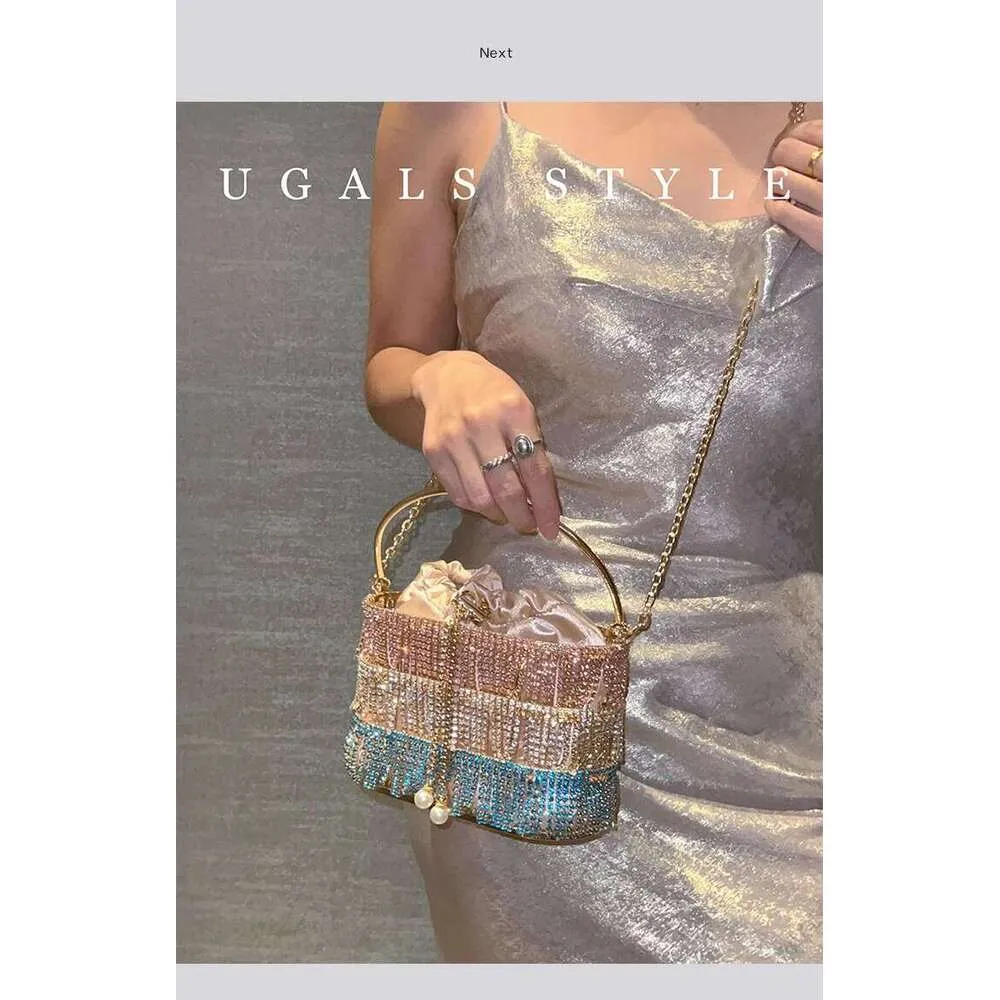 Borsa da sera donna con glitter e nappe pochette elegante_voghion.com