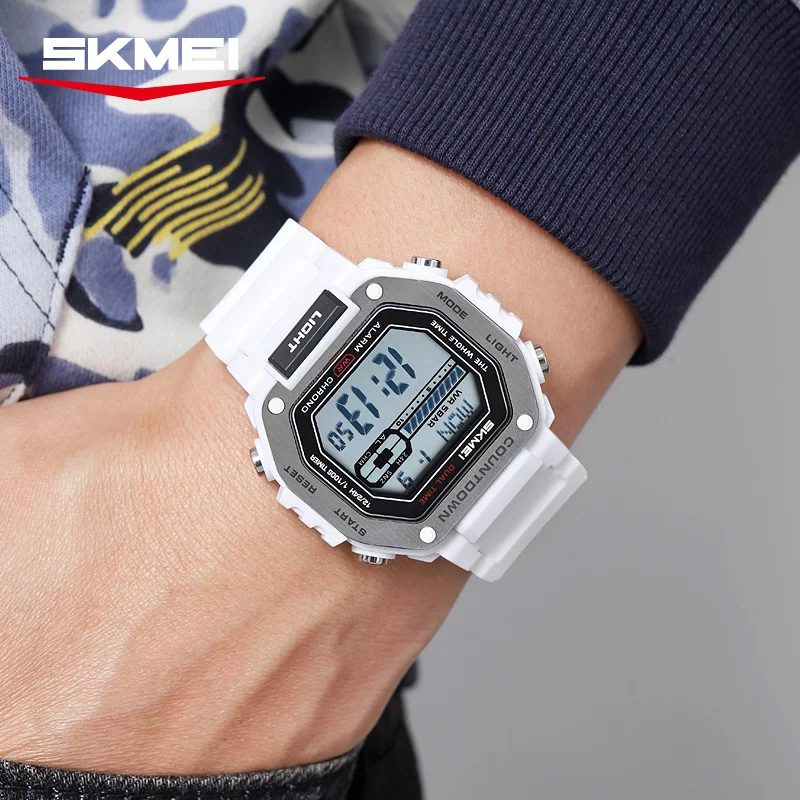 Digital Countdown Sports Watch For Men Military Led Waterproof_voghion.com