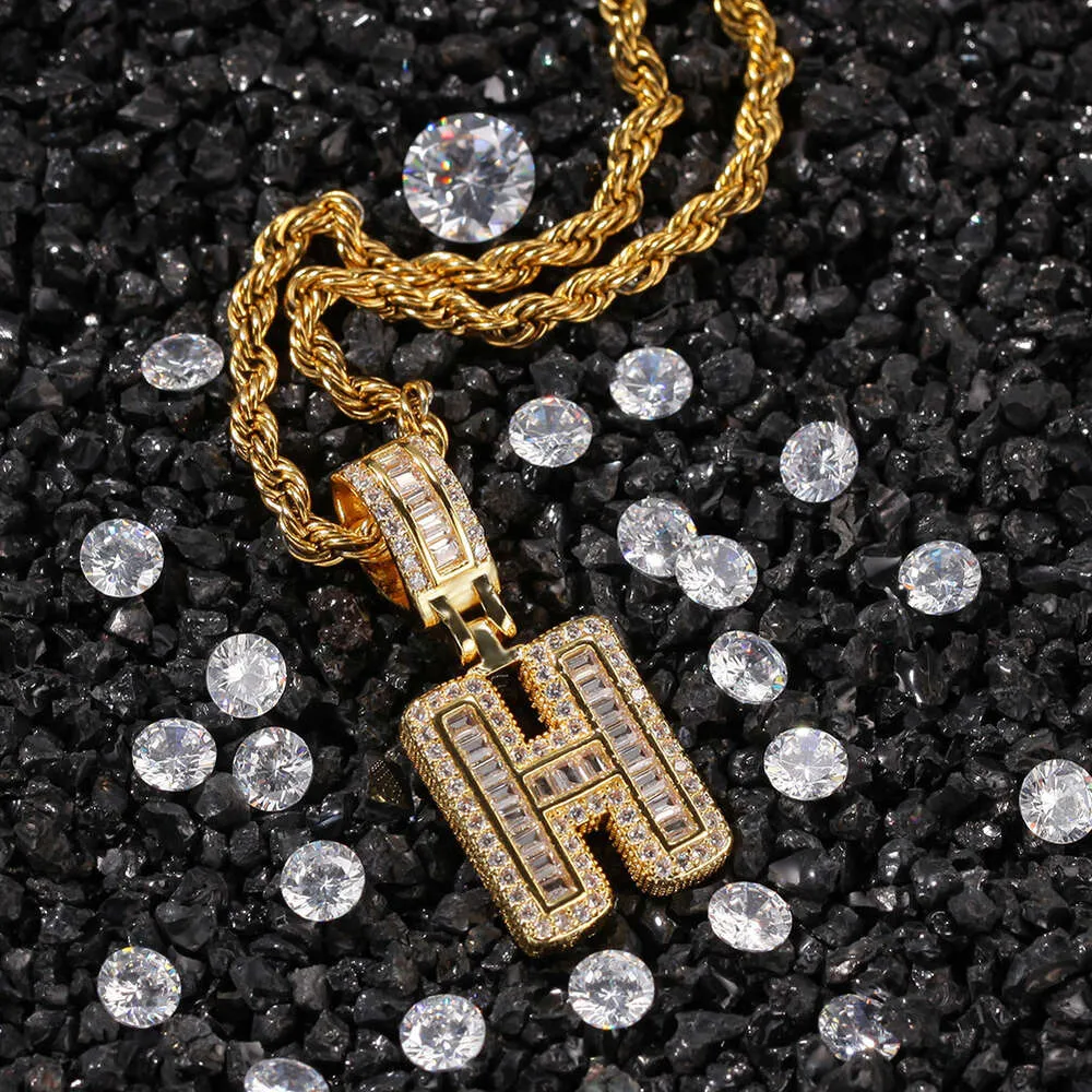 Collier pendentif lettre initiale diamant moissanite or argent_voghion.com
