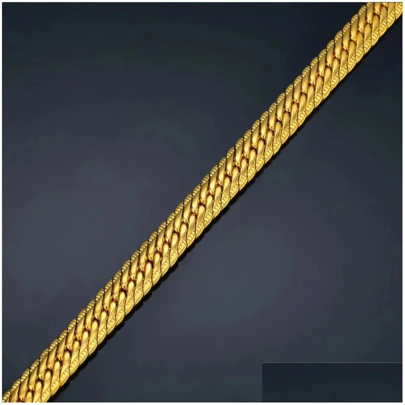 Bracciale uomo a catena serpente oro charm braccialetto gioiello_voghion.com