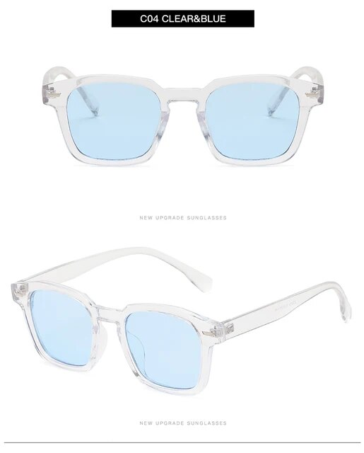 Populāras sieviešu saulesbrilles ar vintage kvadrātveida rāmi, melnas dzeltenas saulesbrilles, modes sieviešu brilles, dāmu brilles_voghion.com