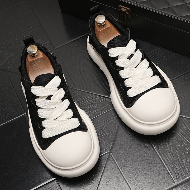 Modische, lässige, atmungsaktive, dicke Sohlen für große Zehen, trendige Low-Top-Boardschuhe, individuell und einfach,_voghion.com