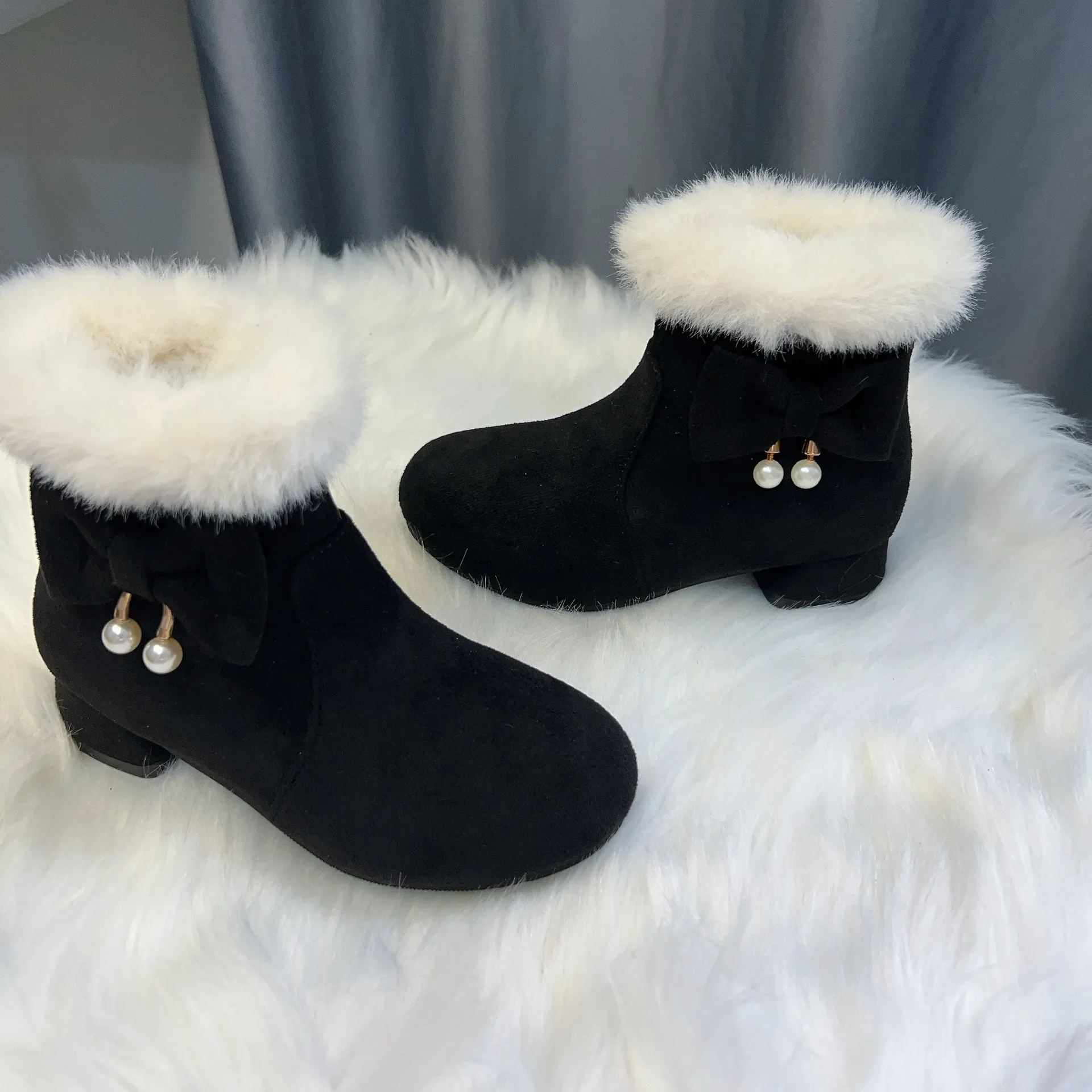 Rot Schwarz Kinder Für Mädchen Jungen Baby Dicken Schnee Stiefeletten Sapato Warme Winter Boot Baumwolle Junge Kinder Mädchen Schuhe größe_voghion.com