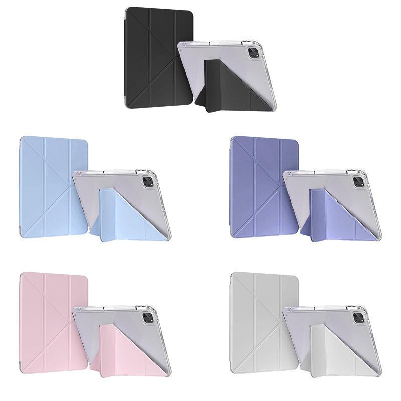 Carcasă transparentă pentru iPad Air 6 M2 5 4 10.9 inch Pro 11 M4 2024 10.9 Gen 9.7 10.2 6.5 Mini 6, husă pentru tabletă cu suport pentru creion_voghion.com