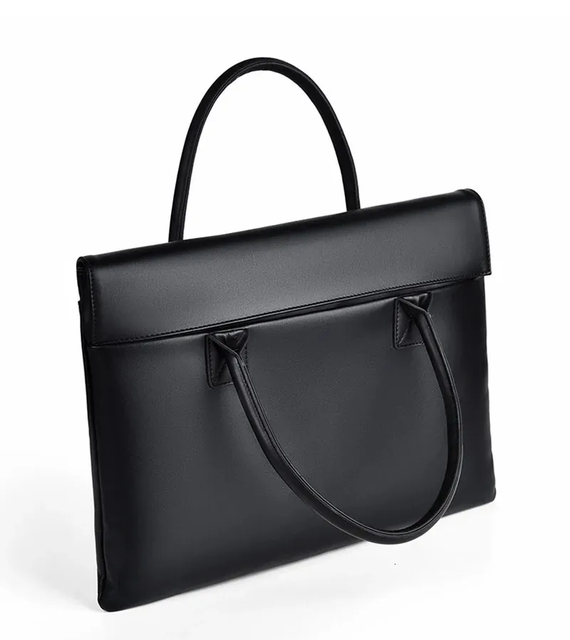 Cartella da donna Borsa esecutiva in pelle PU Borsa da ufficio Lavoro d'affari Pendolarismo Riunione Borsa semplice e resistente per uomo 14 pollici_voghion.com