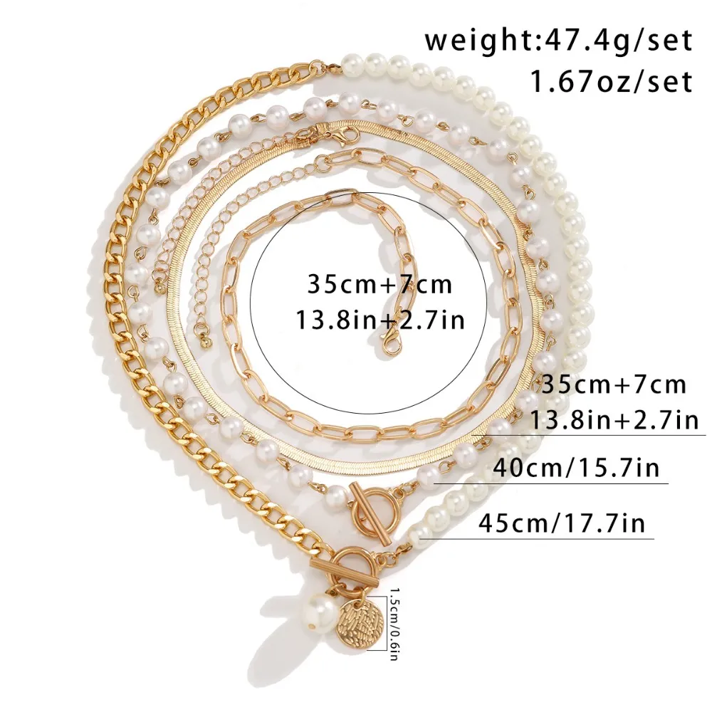 Perlenkette Mit Barockperlen Und Modischer Kettenschichtung_voghion.com