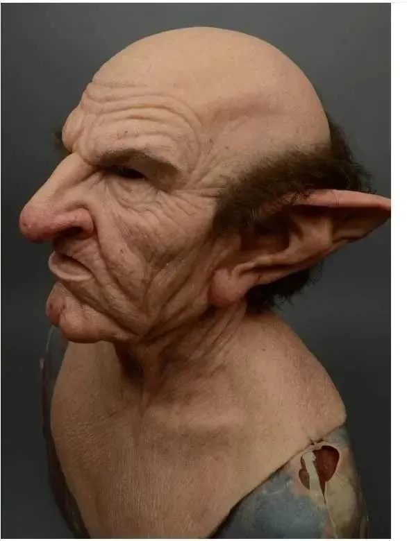 Ny morfar Mormor Halloween spetsiga öron Gammel man Head Party Erbjuder Skrämmande Cosplay rekvisita Mask TerrorXJ240905_voghion.com