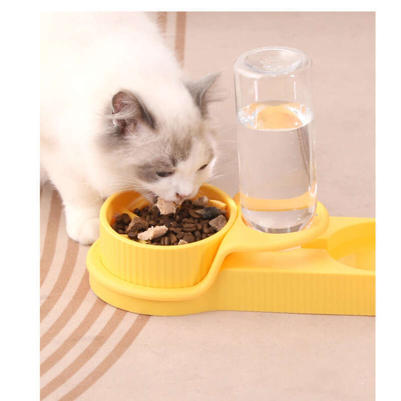 Ciotola per cibo per cani e gatti con sistema di abbeveramento automatico e a soffocamento lento, attrezzatura per l'alimentazione a doppio scopo_voghion.com