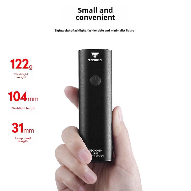 Road Night Light USB Charging Flashlight Mountain Bike Headlight Riding_voghion.com