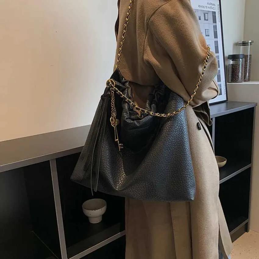 Borsa a tracolla da donna, borsa a mano con catena dorata, borsa a tracolla per ragazze, tasca da ufficio, grande capacità_voghion.com