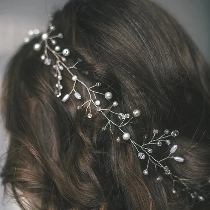 Clips Barrettes Crystal Pearl Hairpin Vine Tiaras Head Piece Comb Headband Hairpins Hairbands Accessories Wedding Bridal_voghion.com