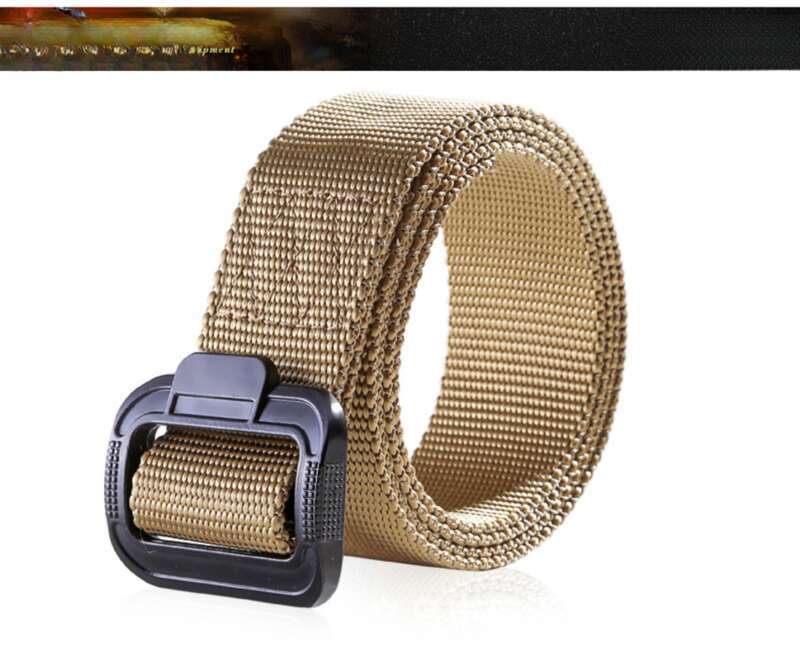 Alloy Buckle And Hook Tactical Belt , Tri-color Braided Inner Belt_voghion.com