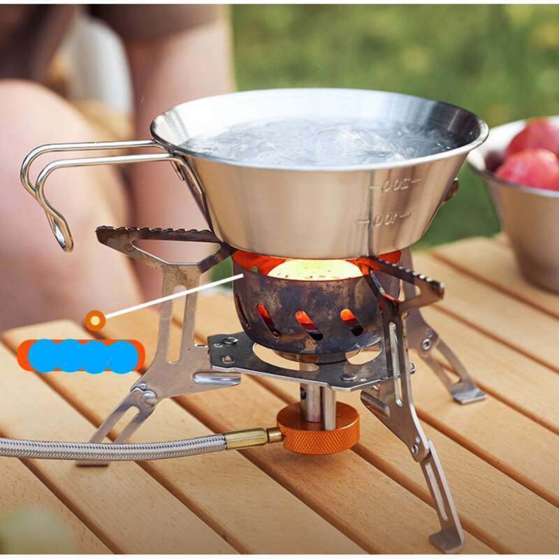 Rouleau à neige d'extérieur en acier inoxydable pour camping, vaisselle portable 304, bol de pique-nique et baguettes autonomes_voghion.com