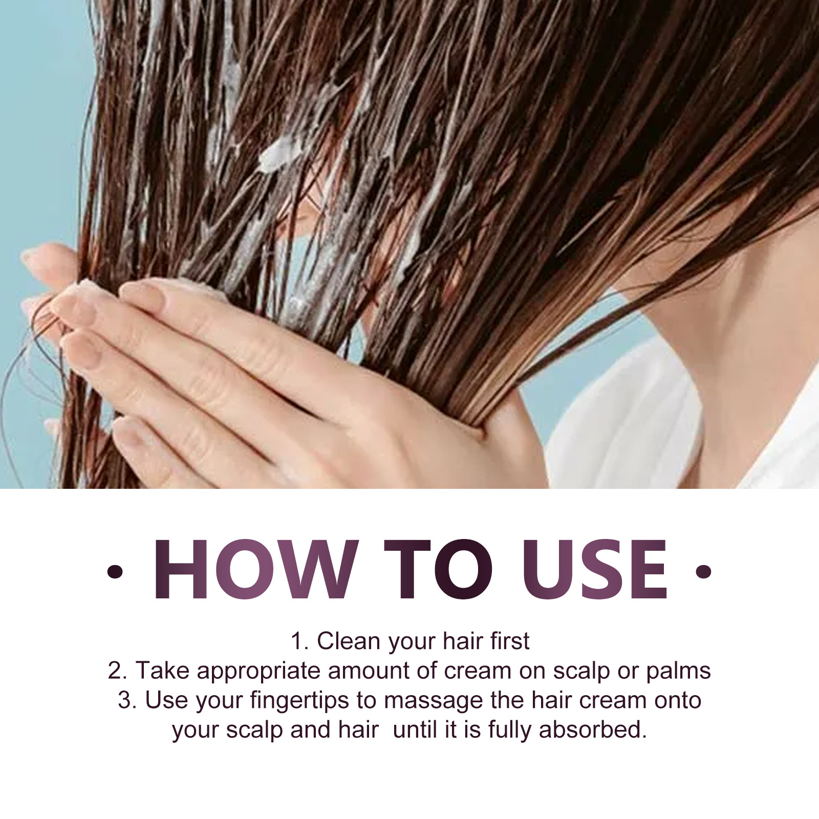 WIYUN Creme für dichtes Haar Spendet Feuchtigkeit an den Haarwurzeln, stärkt das Haar, verhindert Haarausfall und festigt das Haar für flauschiges, weiches, glänzendes und dichtes Haar._voghion.com
