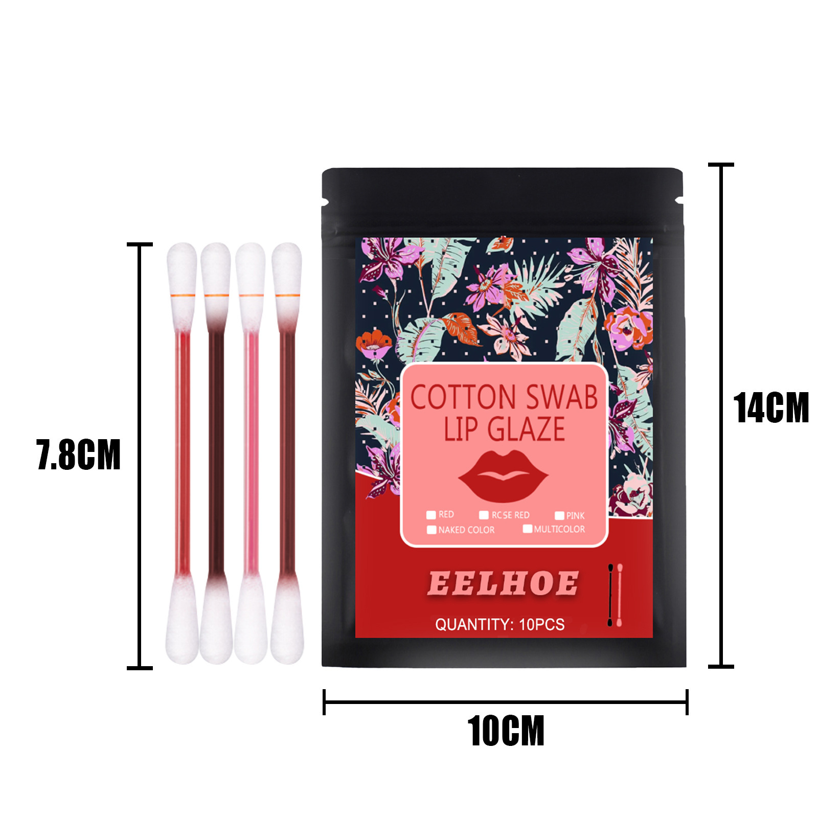 EELHOE gloss cotton swab moisturizing non stick cup portable brush lip dye disposable lipstick solution_voghion.com