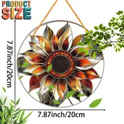 Acchiappasole a forma di girasole 20x20 cm - Graziosa decorazione da appendere in acrilico. Perfetta per pareti, finestre e verande. Un regalo creativo ideale per le feste._voghion.com